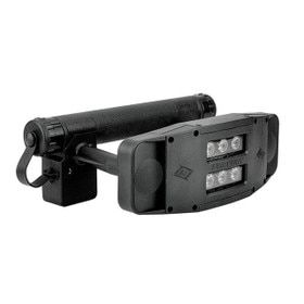United Shield International Assault LED Lights for Tactical Shields has batteries integrated into the Tri-Grip style handle
